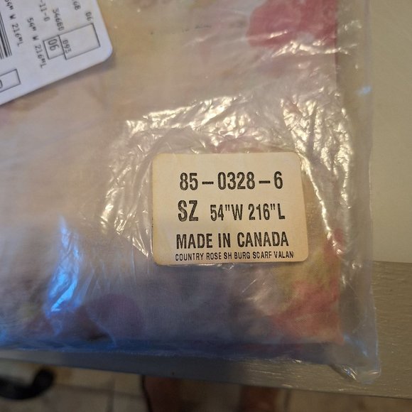 VTG BRYLANE HOME DISCONTINUED COUNTRY ROSE SHEER PANELS AND SCARF VALANCE NEW - Picture 6 of 10